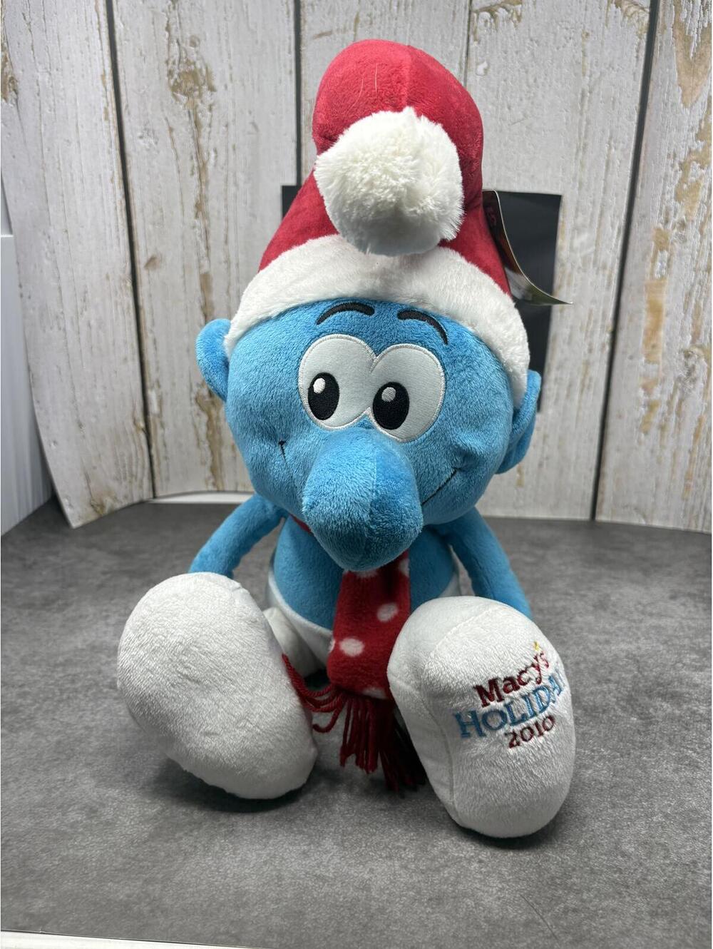 2010 Macy's Holiday Exclusive Christmas Smurf 22" Plush Santa NWT